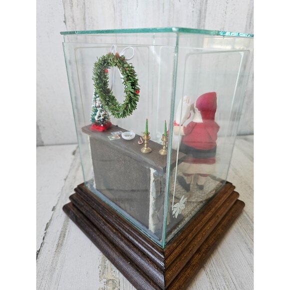 Vintage Santa Christmas scene chimney musical Wiseman diorama unique - Picture 7 of 10